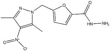 5-({4-nitro-3,5-dimethyl-1H-pyrazol-1-yl}methyl)-2-furohydrazide Struktur