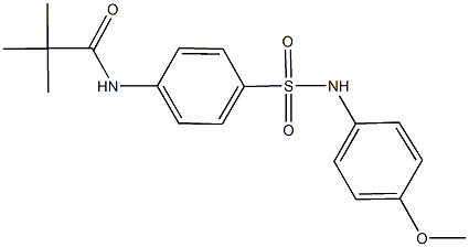 N-{4-[(4-methoxyanilino)sulfonyl]phenyl}-2,2-dimethylpropanamide Struktur