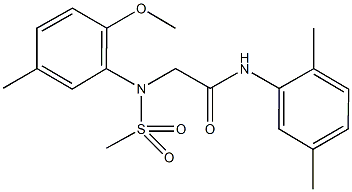 N-(2,5-dimethylphenyl)-2-[2-methoxy-5-methyl(methylsulfonyl)anilino]acetamide Struktur