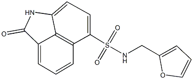 N-(2-furylmethyl)-2-oxo-1,2-dihydrobenzo[cd]indole-6-sulfonamide Struktur