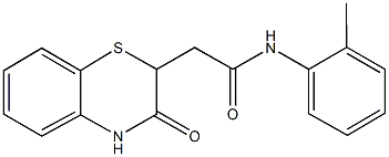 N-(2-methylphenyl)-2-(3-oxo-3,4-dihydro-2H-1,4-benzothiazin-2-yl)acetamide Struktur