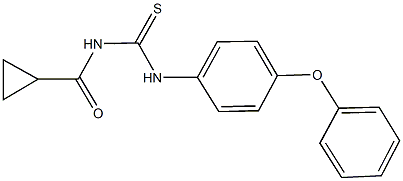 N-(cyclopropylcarbonyl)-N'-(4-phenoxyphenyl)thiourea Struktur