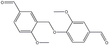 3-[(4-formyl-2-methoxyphenoxy)methyl]-4-methoxybenzaldehyde Struktur