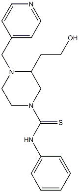 3-(2-hydroxyethyl)-N-phenyl-4-(4-pyridinylmethyl)-1-piperazinecarbothioamide Struktur