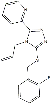 4-allyl-5-(2-pyridinyl)-4H-1,2,4-triazol-3-yl 2-fluorobenzyl sulfide Struktur