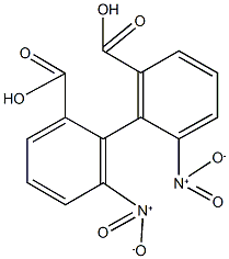 6,6'-bisnitro[1,1'-biphenyl]-2,2'-dicarboxylic acid Struktur