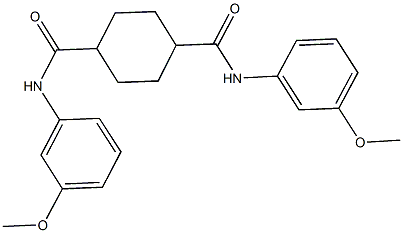 N~1~,N~4~-bis(3-methoxyphenyl)-1,4-cyclohexanedicarboxamide Struktur