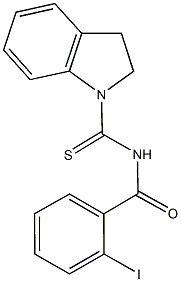 N-(2,3-dihydro-1H-indol-1-ylcarbothioyl)-2-iodobenzamide Struktur