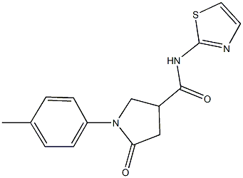 1-(4-methylphenyl)-5-oxo-N-(1,3-thiazol-2-yl)-3-pyrrolidinecarboxamide Struktur