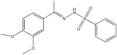 N'-[1-(3,4-dimethoxyphenyl)ethylidene]benzenesulfonohydrazide Struktur