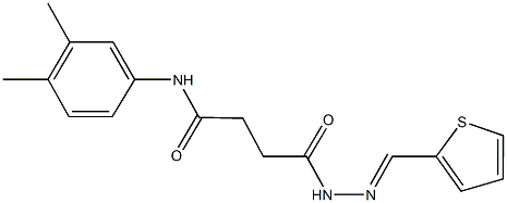 N-(3,4-dimethylphenyl)-4-oxo-4-[2-(thien-2-ylmethylene)hydrazino]butanamide Struktur