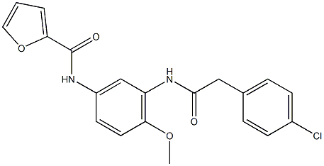 N-(3-{[(4-chlorophenyl)acetyl]amino}-4-methoxyphenyl)-2-furamide Struktur