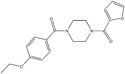 ethyl 4-{[4-(2-furoyl)-1-piperazinyl]carbonyl}phenyl ether Struktur