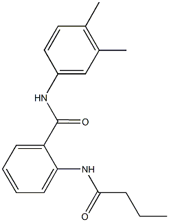 2-(butyrylamino)-N-(3,4-dimethylphenyl)benzamide Struktur