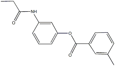 3-(propionylamino)phenyl 3-methylbenzoate Struktur