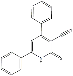 4,6-diphenyl-2-thioxo-1,2-dihydro-3-pyridinecarbonitrile Struktur