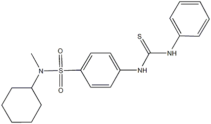 4-[(anilinocarbothioyl)amino]-N-cyclohexyl-N-methylbenzenesulfonamide Struktur