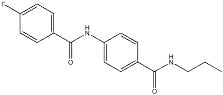 4-fluoro-N-{4-[(propylamino)carbonyl]phenyl}benzamide Struktur