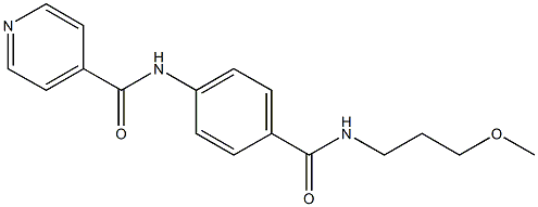 N-(4-{[(3-methoxypropyl)amino]carbonyl}phenyl)isonicotinamide Struktur