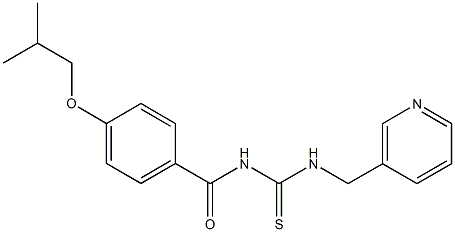 N-(4-isobutoxybenzoyl)-N'-(3-pyridinylmethyl)thiourea Struktur