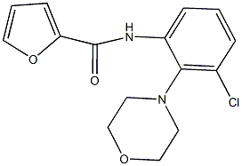 N-[3-chloro-2-(4-morpholinyl)phenyl]-2-furamide Struktur