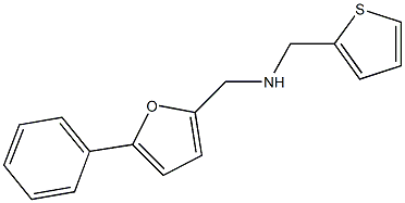 N-[(5-phenyl-2-furyl)methyl]-N-(2-thienylmethyl)amine Struktur