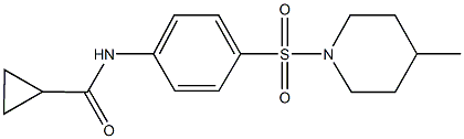 N-{4-[(4-methylpiperidin-1-yl)sulfonyl]phenyl}cyclopropanecarboxamide Struktur