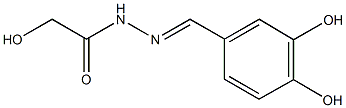 N'-(3,4-dihydroxybenzylidene)-2-hydroxyacetohydrazide Struktur