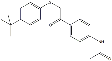 N-(4-{2-[(4-tert-butylphenyl)sulfanyl]acetyl}phenyl)acetamide Struktur