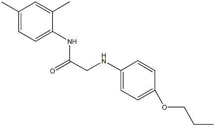 N-(2,4-dimethylphenyl)-2-(4-propoxyanilino)acetamide Struktur