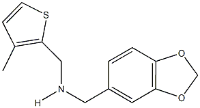 N-(1,3-benzodioxol-5-ylmethyl)-N-[(3-methyl-2-thienyl)methyl]amine Struktur