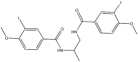 3-iodo-N-{2-[(3-iodo-4-methoxybenzoyl)amino]-1-methylethyl}-4-methoxybenzamide Struktur