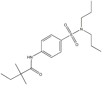 N-{4-[(dipropylamino)sulfonyl]phenyl}-2,2-dimethylbutanamide Struktur