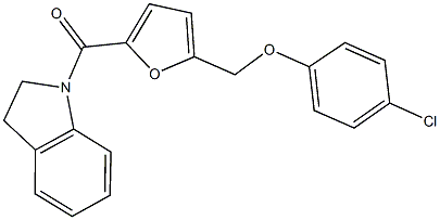 4-chlorophenyl [5-(2,3-dihydro-1H-indol-1-ylcarbonyl)-2-furyl]methyl ether Struktur