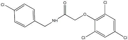 N-(4-chlorobenzyl)-2-(2,4,6-trichlorophenoxy)acetamide Struktur