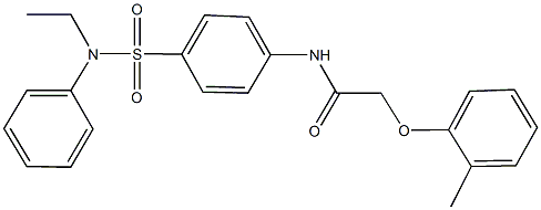 N-{4-[(ethylanilino)sulfonyl]phenyl}-2-(2-methylphenoxy)acetamide Struktur