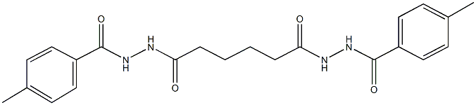 4-methyl-N'-{6-[2-(4-methylbenzoyl)hydrazino]-6-oxohexanoyl}benzohydrazide Struktur