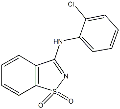 N-(2-chlorophenyl)-N-(1,1-dioxido-1,2-benzisothiazol-3-yl)amine Struktur