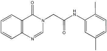 N-(2,5-dimethylphenyl)-2-(4-oxo-3(4H)-quinazolinyl)acetamide Struktur