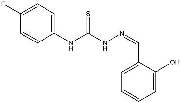 2-hydroxybenzaldehyde N-(4-fluorophenyl)thiosemicarbazone Struktur