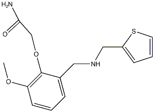 2-(2-methoxy-6-{[(2-thienylmethyl)amino]methyl}phenoxy)acetamide Struktur