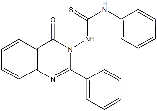 N-(4-oxo-2-phenyl-3(4H)-quinazolinyl)-N'-phenylthiourea Struktur