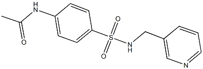 N-(4-{[(3-pyridinylmethyl)amino]sulfonyl}phenyl)acetamide Struktur