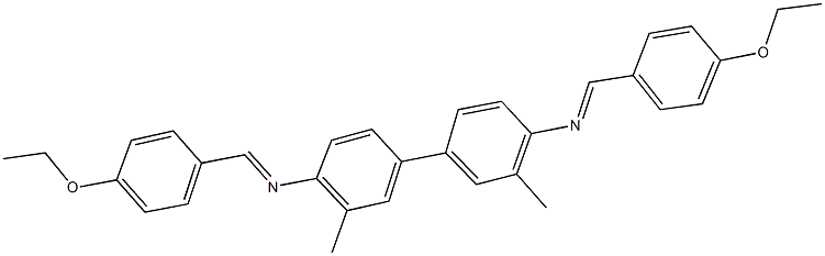 N-(4-ethoxybenzylidene)-N-{4'-[(4-ethoxybenzylidene)amino]-3,3'-dimethyl[1,1'-biphenyl]-4-yl}amine Struktur