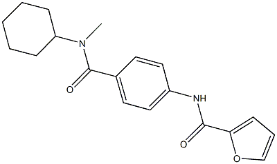 N-(4-{[cyclohexyl(methyl)amino]carbonyl}phenyl)-2-furamide Struktur