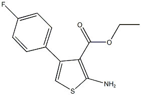 ethyl 2-amino-4-(4-fluorophenyl)-3-thiophenecarboxylate Struktur