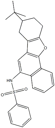 N-(8-tert-butyl-7,8,9,10-tetrahydronaphtho[1,2-b][1]benzofuran-5-yl)benzenesulfonamide Struktur