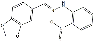 1,3-benzodioxole-5-carbaldehyde {2-nitrophenyl}hydrazone Struktur