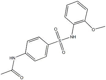 N-{4-[(2-methoxyanilino)sulfonyl]phenyl}acetamide Struktur