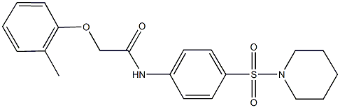 2-(2-methylphenoxy)-N-[4-(piperidin-1-ylsulfonyl)phenyl]acetamide Struktur